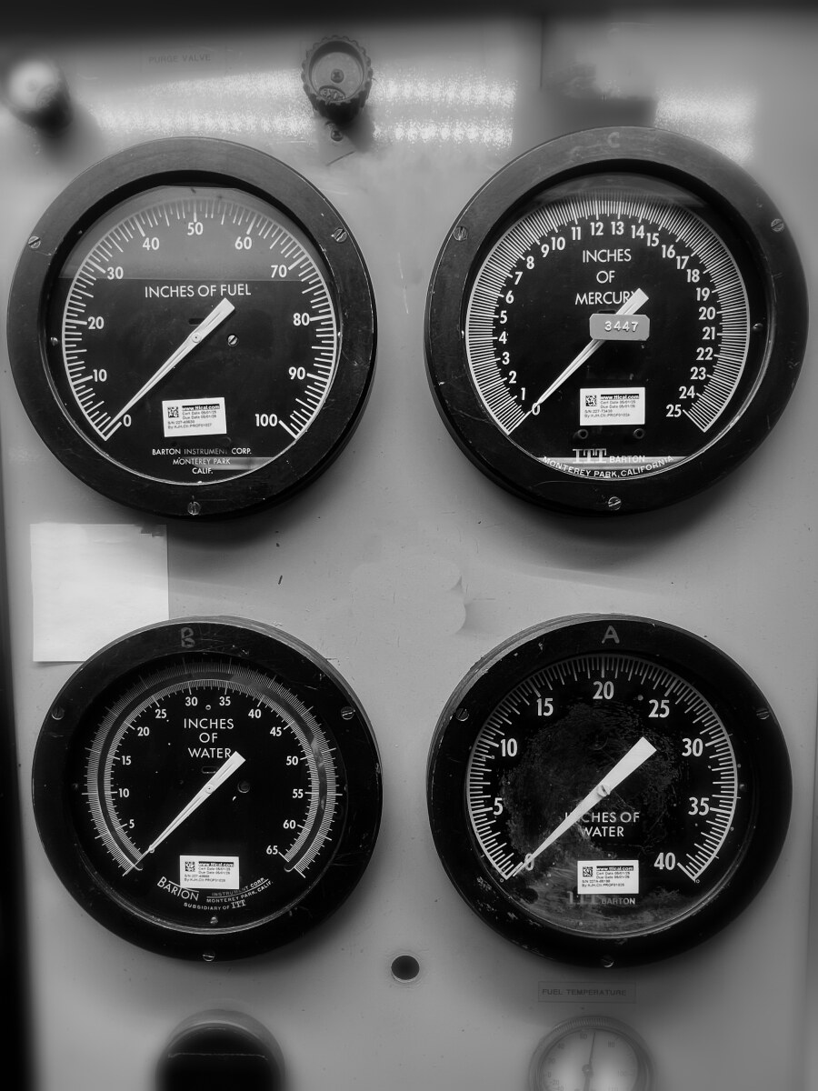 Calibrated test equipment gauges in PAA Ohio shop